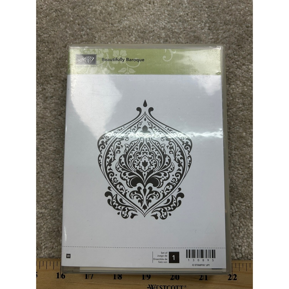 Stampin Up Beautifully Baroque 130895 Wood Mount Stamp Damask Medallion